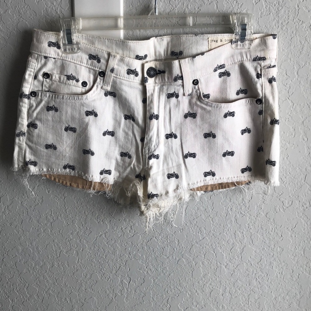 Rag & Bone Cutoff Motorcycle Shorts